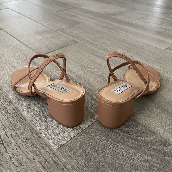Steve Madden Inessa Dark Tan Heel Sandal - Picture 7 of 11